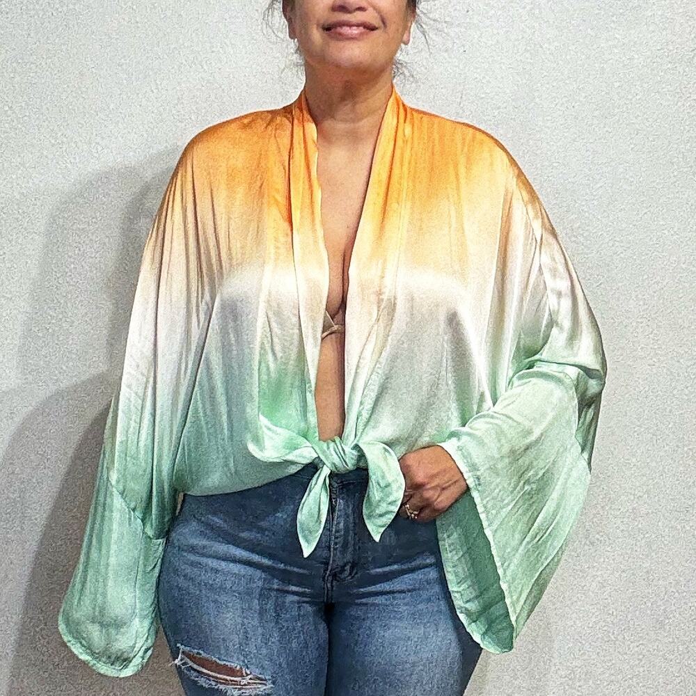 PIPPA Orange Ombre Coco Top Sz S NWT